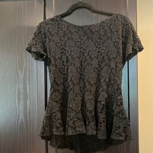 Lace black top